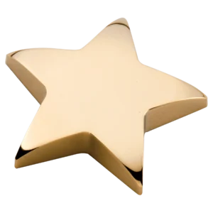 Gold Metal Star Paperweight