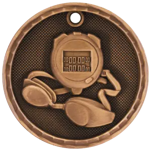 Swimming 3-D Medal