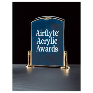 Airflyte Sapphire Marble Acrylic with Gold-Plated Brass Base