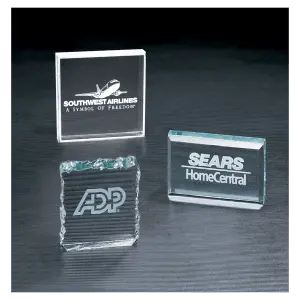 Clear Crushed Ice Acrylic Paperweight