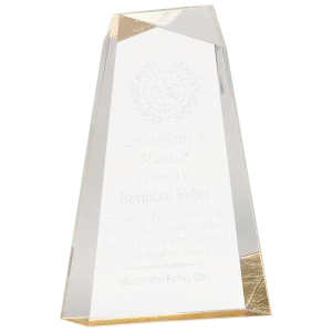 Gold Facet Wedge Acrylic