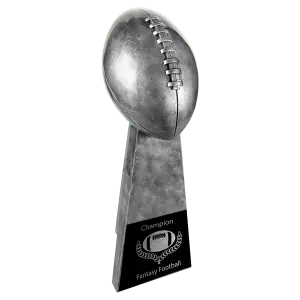 Antique Silver Football Resin