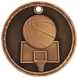 Basketball 3-D Medal