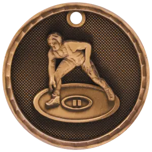 Wrestling 3-D Medal
