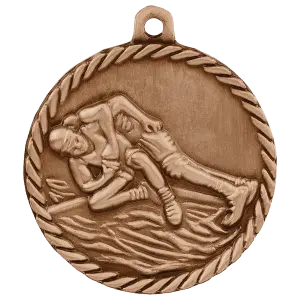 Wrestling High Relief Medal