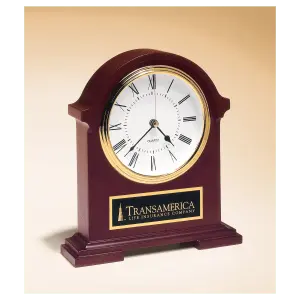 Napolean Clock,Traditional Style, Deep Hand Rubbed Mahogany Finish, Black Plate