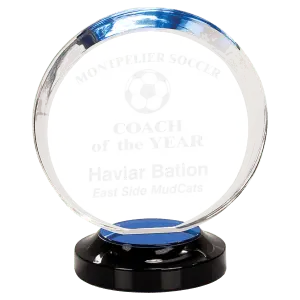 Blue Halo Acrylic with Base