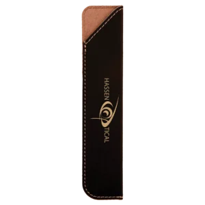 Black/Gold Laserable Leatherette Pen Sleeve