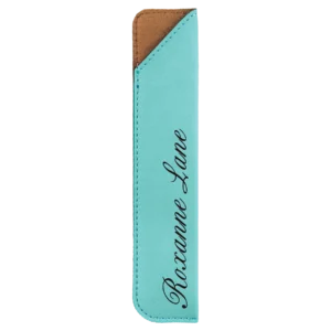Teal Laserable Leatherette Pen Sleeve