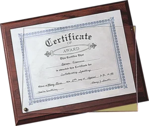 Do-It-Yourself Certificate Mount Plaque Kit
