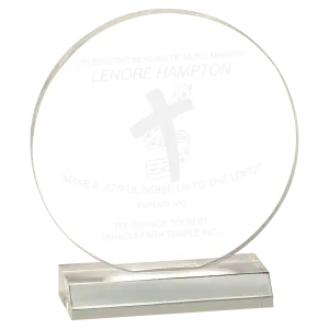 Clear Acrylic Circle with Clear Base