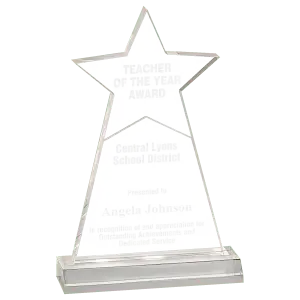 Clear Acrylic Star Obelisk