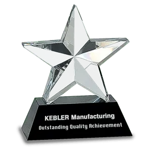 Crystal 3D Star on Black Base