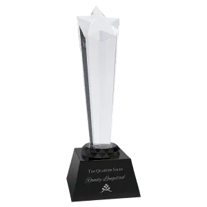 Crystal Rising Star with Black Base