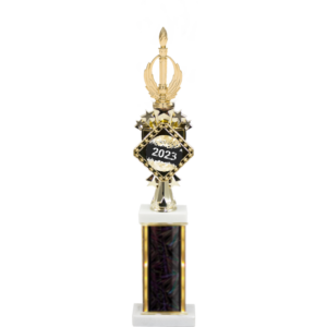 Diamond Series Trophy With A Square Column On A Marble Base