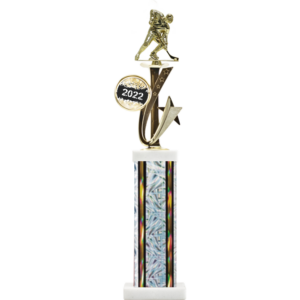 Exclusive Shooting Star Spinner Riser Rectangle Column Trophy