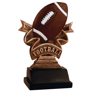 Football Ribbon Resin
