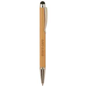 Bamboo Ballpoint Pen with Stylus