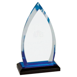 Large Blue Oval Impress Acrylic