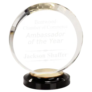 Large Gold Halo Acrylic with Base