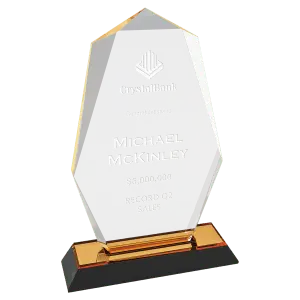 Medium Gold Octagon Point Impress Acrylic