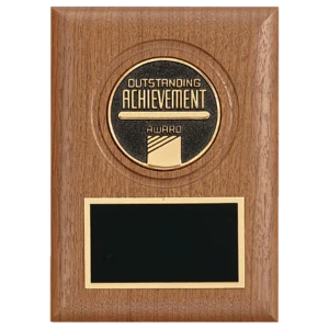 American Walnut CAM Plaque with Black Brass Plate (Medallion Sold Separately)