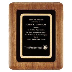 American Walnut Airflyte Frame w/Black Velour & Black Florentine LaserFX Plate