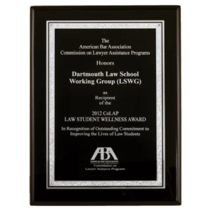 Textured Black/Silver Florentine Border Plate/on a Black Piano Finish Plaque