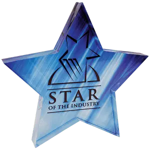 Full Color Star Acrylic Paperweight