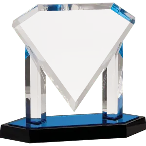 Small Blue Acrylic Floating Diamond