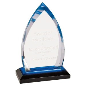 Small Blue Oval Impress Acrylic