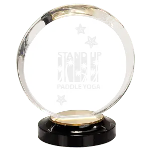 Small Gold Halo Acrylic with Base