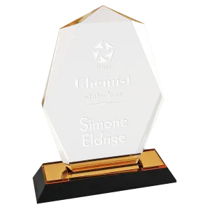 Small Gold Octagon Point Impress Acrylic