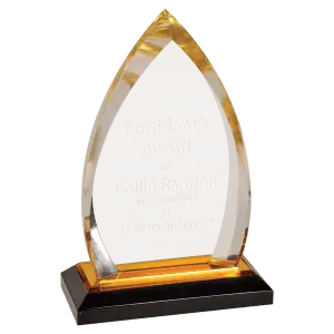 Small Gold Oval Impress Acrylic