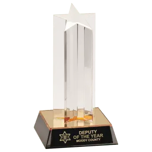 Gold Single Star Column Acrylic