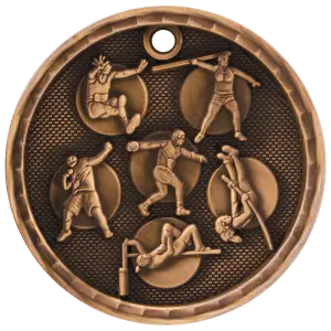 Track & Field 3-D Medal