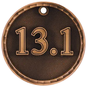 13.1 (Half marathon) 3-D Medal