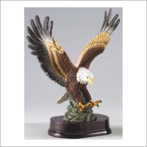 EAGLE IN FLIGHT ON WOOD