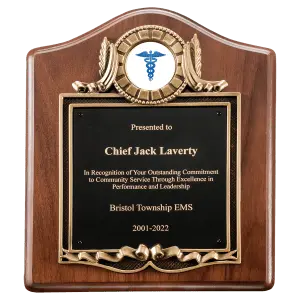 American Walnut Plaque with 2" Activity Insert (Witney Series)