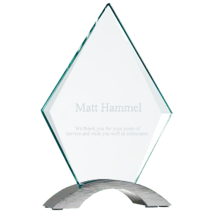 Small Diamond Cosmic Glass with Silver Base