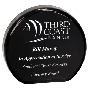 Medium Black Acrylic Round