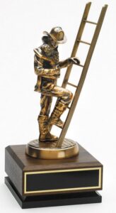 BRONZE PLATED FIREMAN