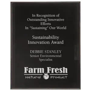 Solid Black Border Clear Plaque