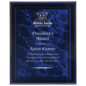 Purple Marble Border Clear Plaque