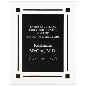 Solid Black Clear Plaque