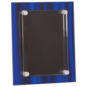 Small Blue Velvet Stand-Off Acrylic Plaque