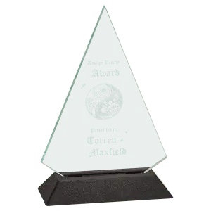 Jade Triangle Acrylic with Black Base