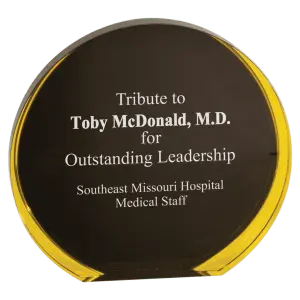 Black/Gold Luminary Circle Acrylic