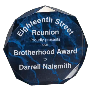 Blue Marble Octagon Acrylic