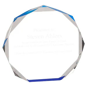 Blue Octagon Acrylic